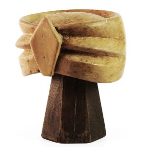 Turban style design, which is a dominant feature of this hat block.