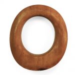 Top view of oval upturned brim.