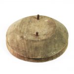 Front view of cloche brim hat block.