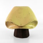 Statement beret with fold to one side.