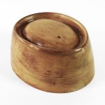 Pork pie style crown hat block with 2cm groove.