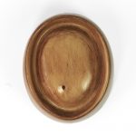 Top view of pork pie style crown hat block.