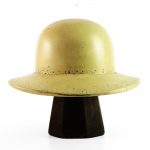 Front view of round lampshade hat block.
