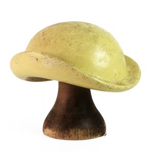 Beautiful classic bowler shaped hat block.